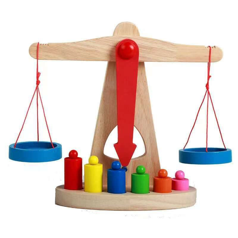 Wooden Balance Scale - 3 +