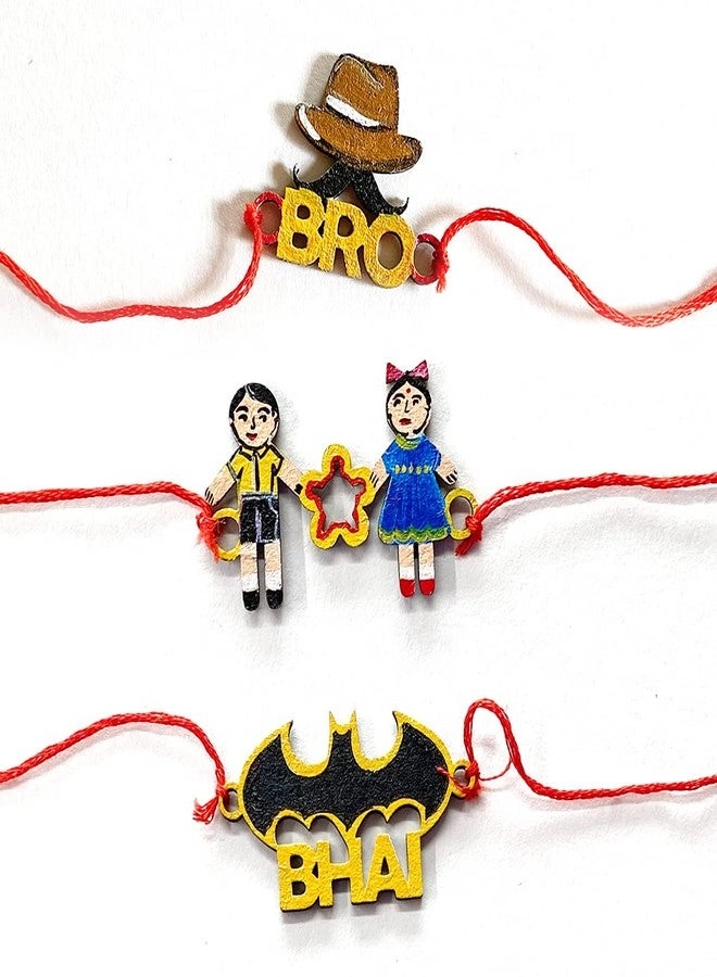 Penkraft Raksha Bandhan MDF Rakhi Making DIY kit Combo