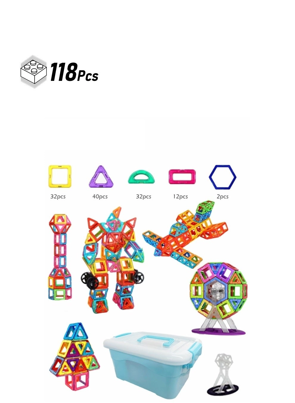 MIXDE Magnetic Blocks - Robots 118pcs