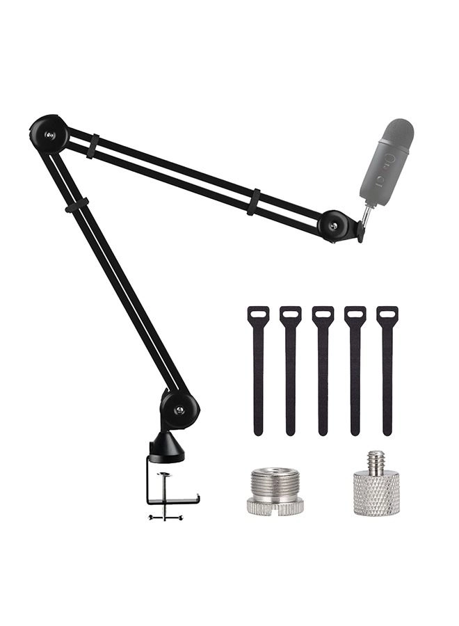 BOMGE Microphone Boom Arm - Desk Scissor Suspension Black