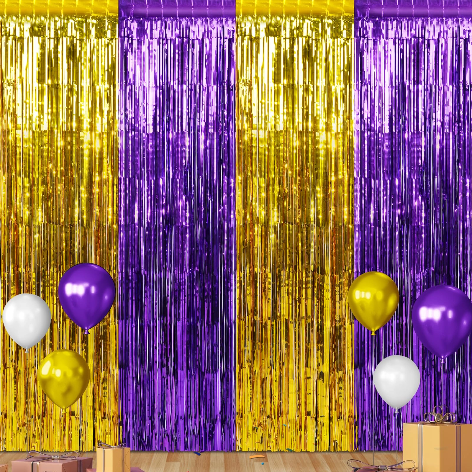 Foil Fringe Curtain - 3 Birthday Graduation Prom Wedding Pack