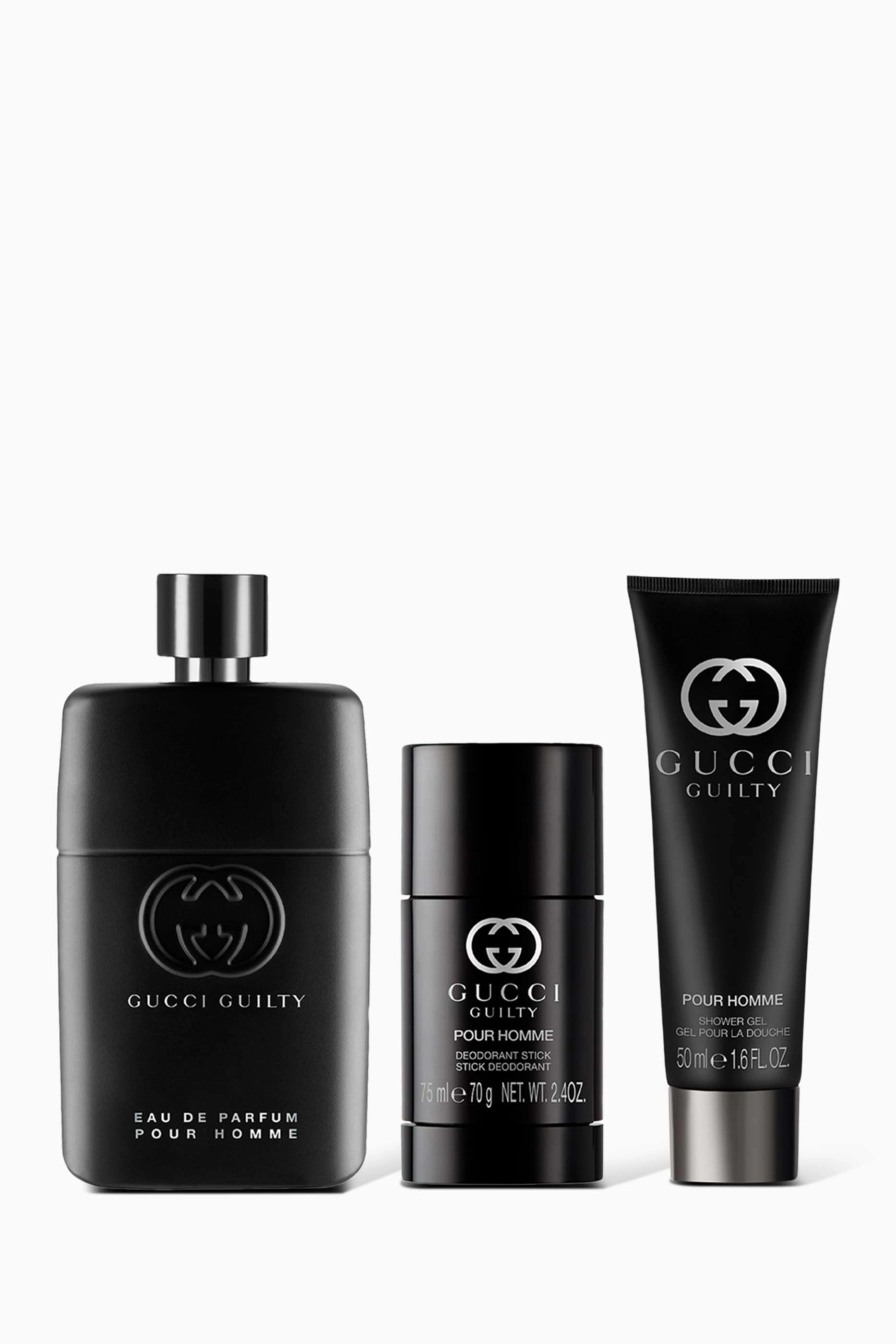 Gucci Beauty Guilty Pour Homme Eau de Parfum - 90ml + Shower Gel - 50ml + Deodorant Stick - 75ml