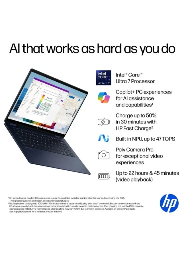 OmniBook X Flip 14-fm0023dx - 14'' Core Ultra 7 155U 16GB DDR5 1TB SSD