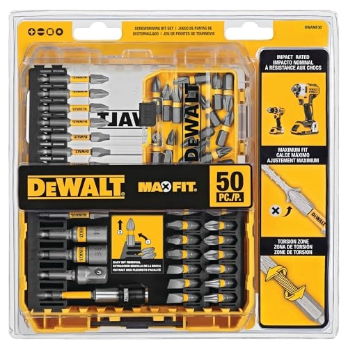 MAX FIT Screwdriving Bit Sets - 50 Pc
