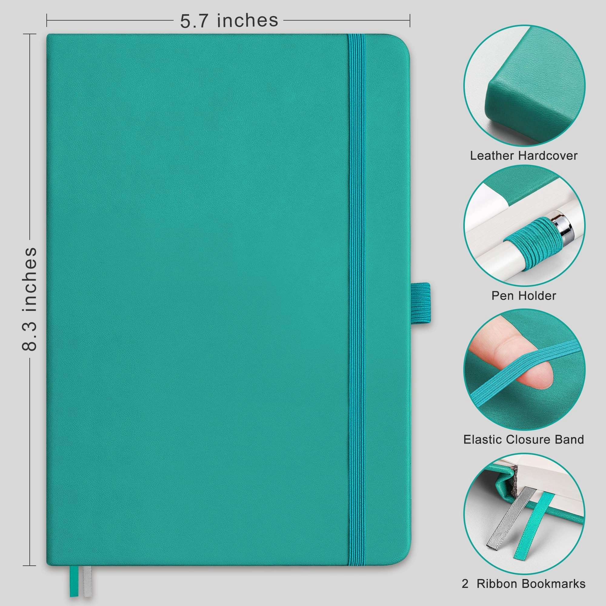 Notepad A5 Hardcover - Lined 376 Pages