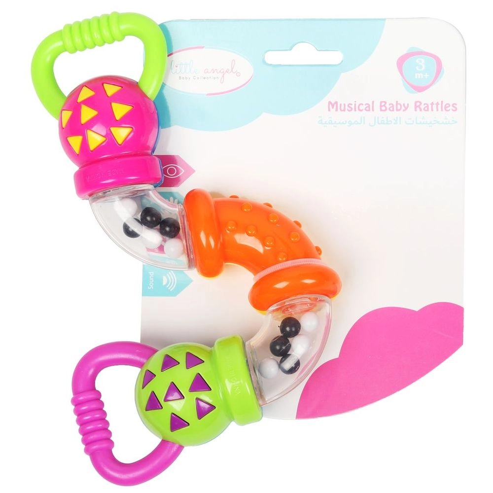 Baby Zig Zag Rattle Twisty Clicks Toy - Suitable for 3 months and above