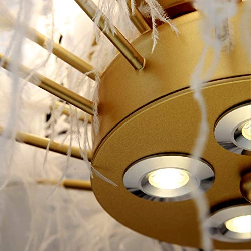 Nordic Modern Chandelier - E14-led White feathers 100*59cm