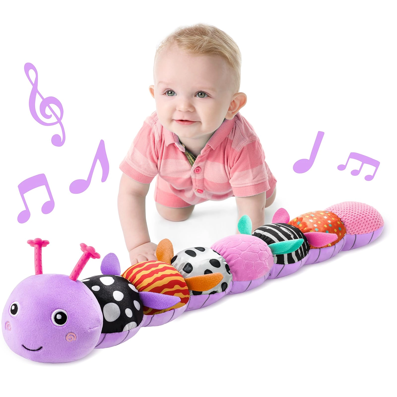 Musical Caterpillar - 6-12 Months Plush, Cotton Animal 1.0 Count