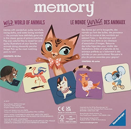 Wild World of Animals Memory Game - 3 years and up 48 pieces