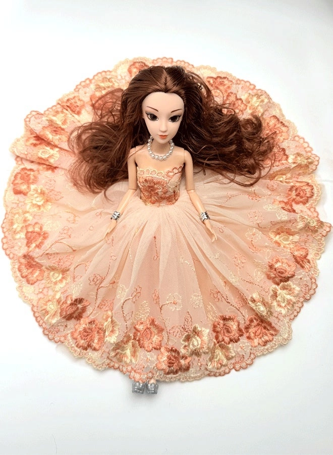 Generic Princess Doll - Lace Circle Skirt Pearl Jewelry