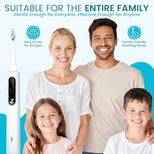 Sonic Electric Toothbrush - IPX7 Waterproof 2-Minute Smart Timer DuPont Tynex Bristles