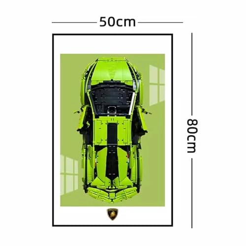 Display Wall Mount for LEGO 42115 Lamborghiini SIiAN - Acrylic, Aluminum Automobile