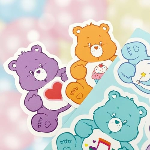Cheerful Care Bears “Sit The Bear on The Cloud” Cardstock Party Game - 12 months and up 18-piece