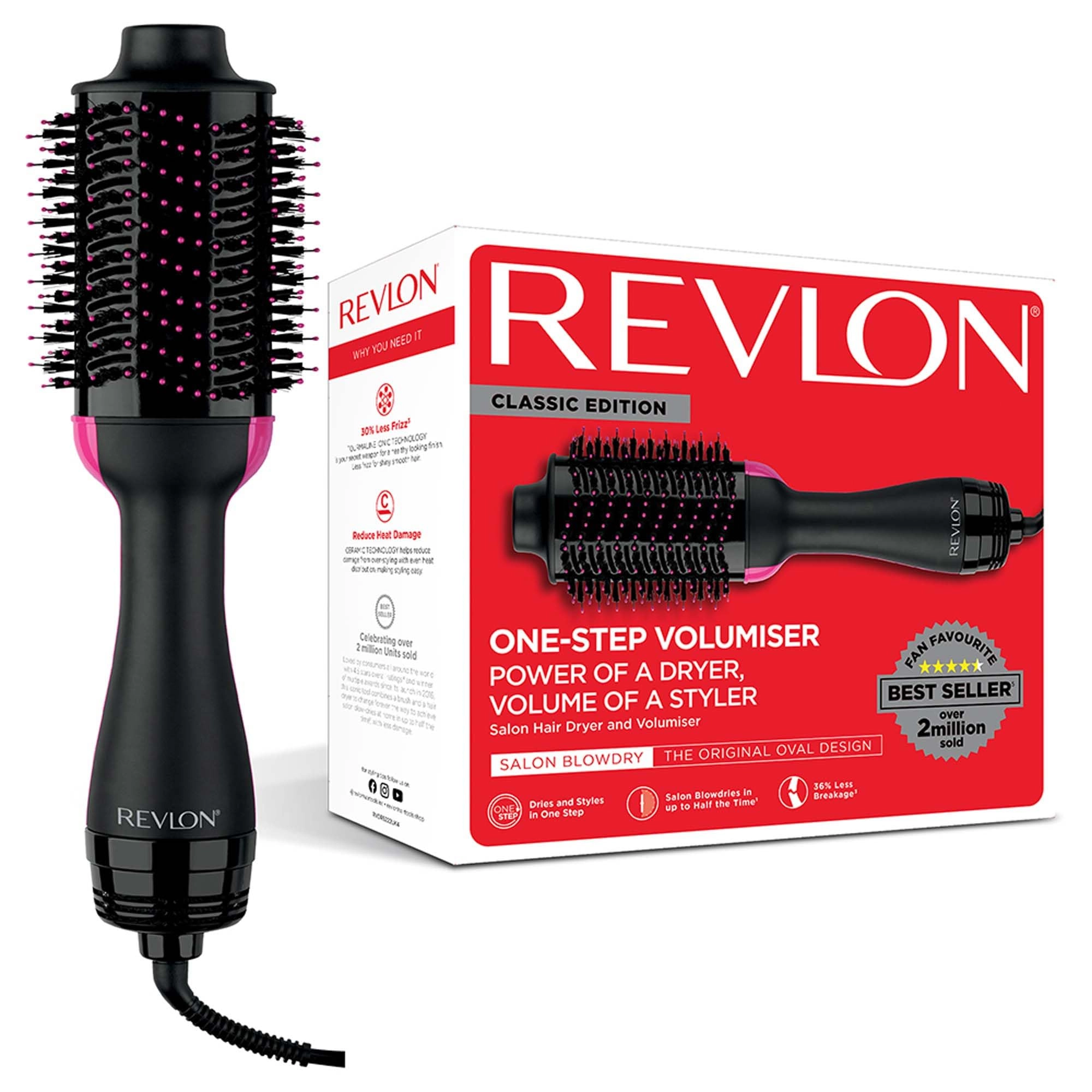 Helen of Troy One-Step Hair Dryer and Volumiser - Ionic Ceramic 1100 watts