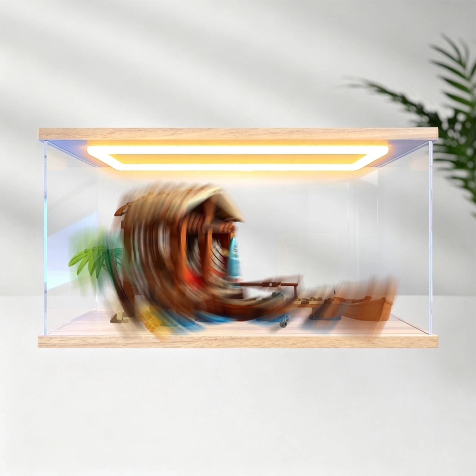 LeafLane Acrylic Display Case for LEGO 75636 Windmill Village Hut - Clear Acrylic 25 x 25 x 15 cm