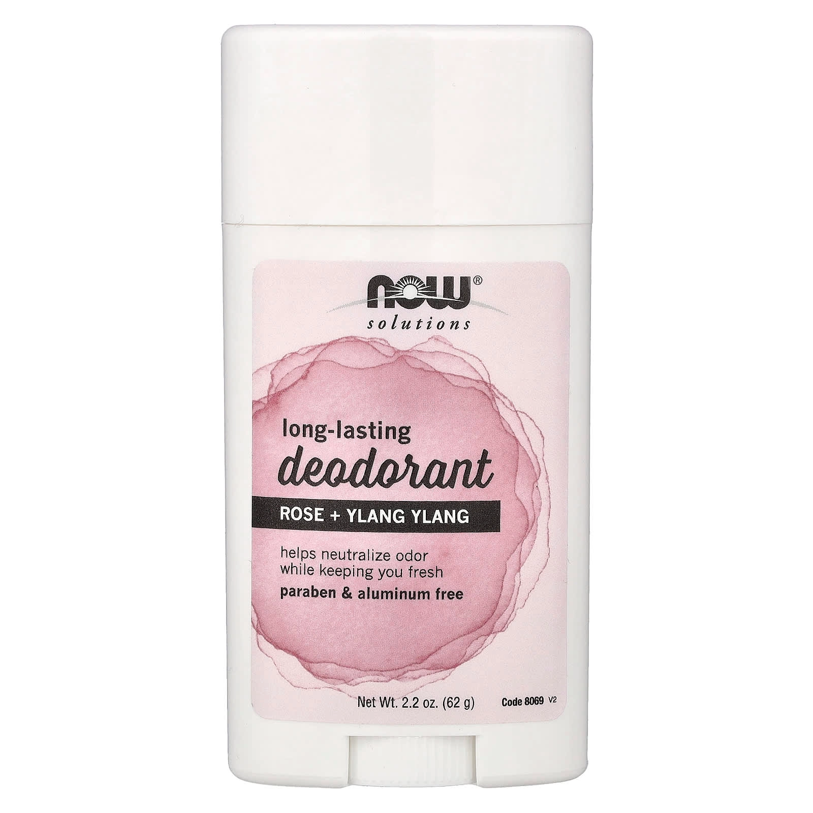 NOW Foods Solutions Long-Lasting Deodorant - Rose + Ylang Ylang 62 g