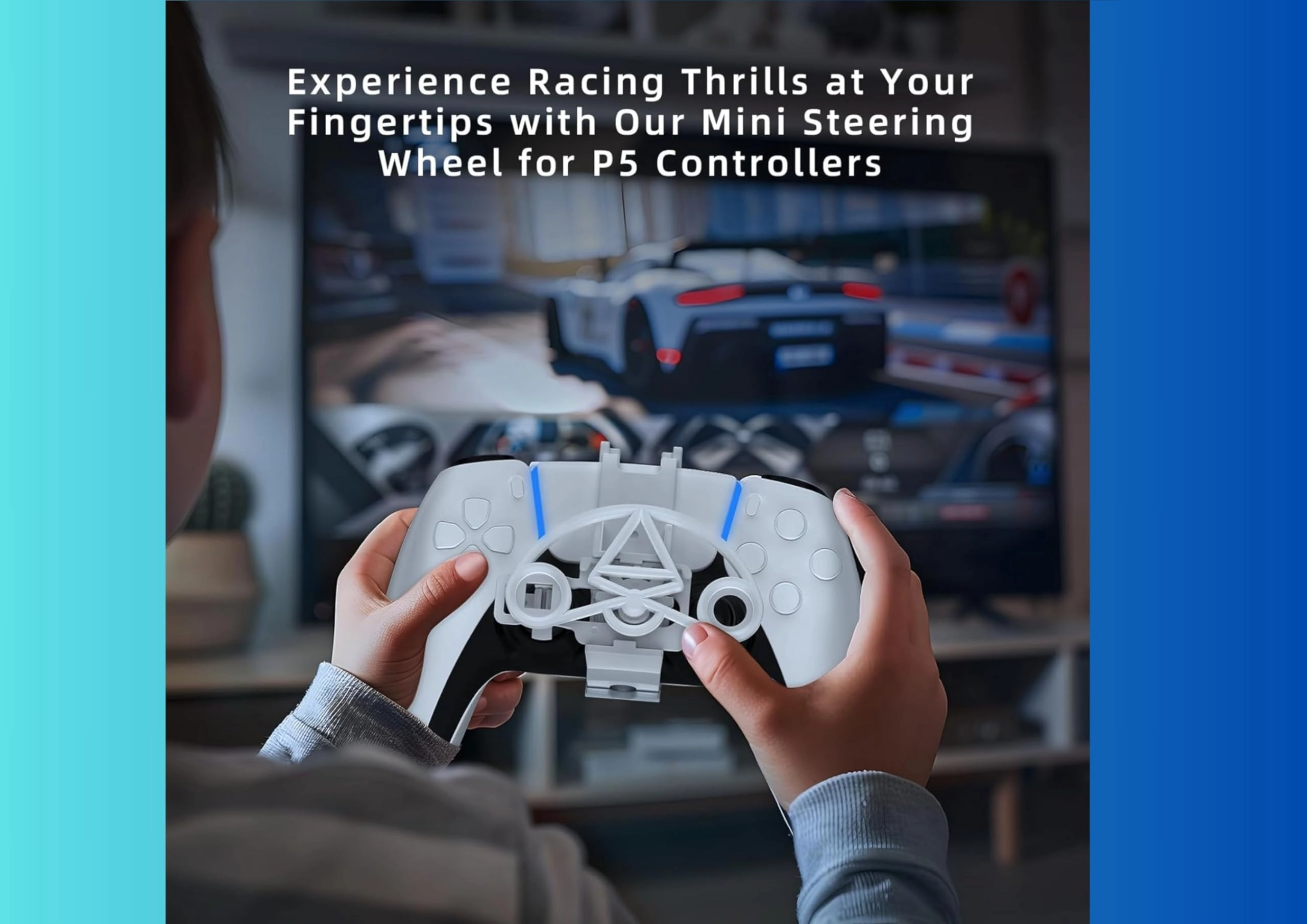 Mini Steering Wheel - White PS5