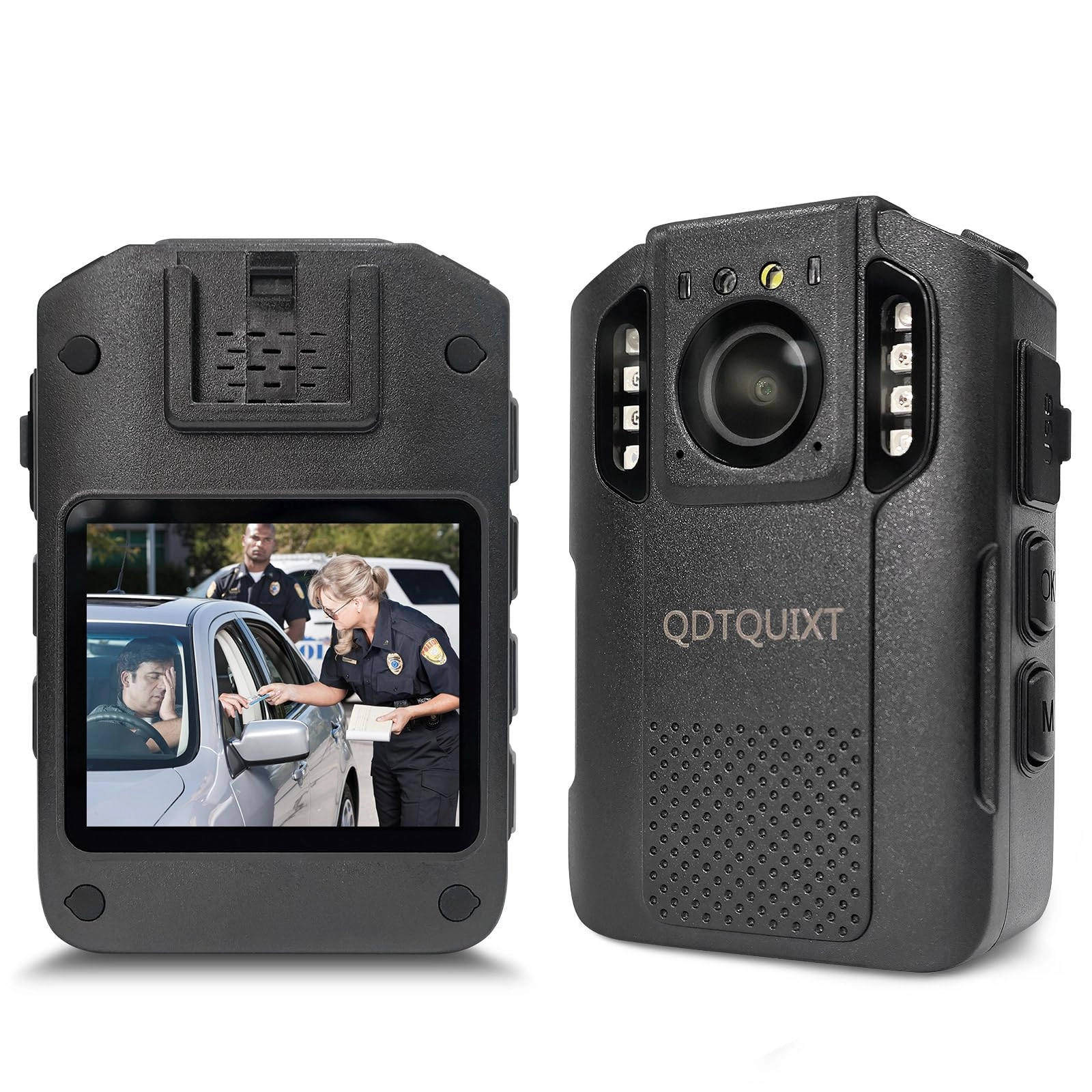 QDTQUIXT Body Camera - 2K/1080P 512GB
