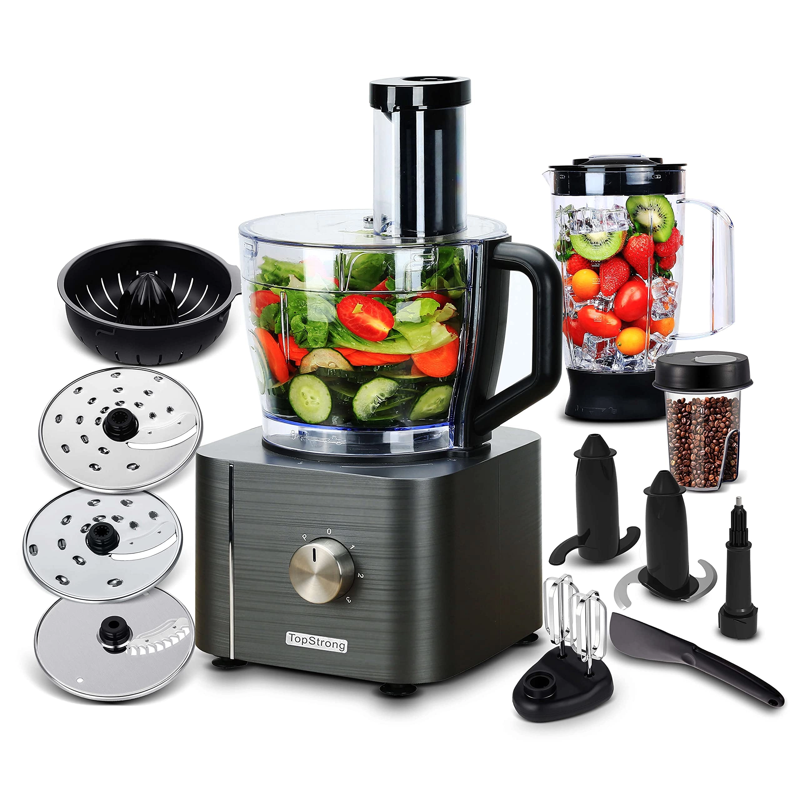 TopStrong 11-in-1 Food Processor and Blender - 3.2L 1100W