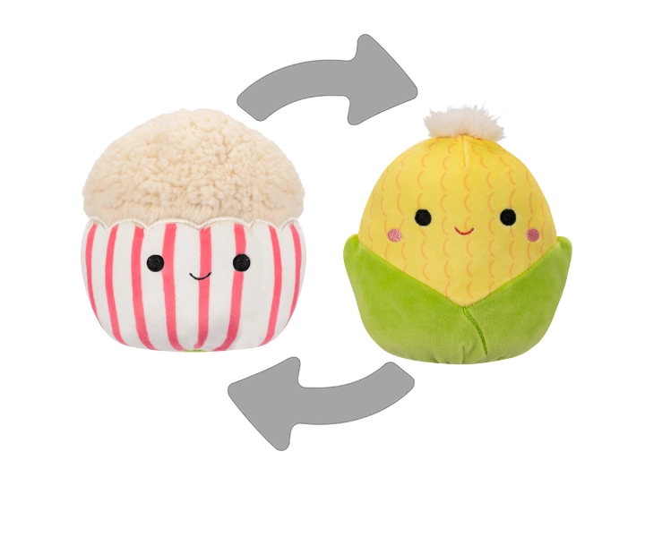 Squishmallows Conrad - 5 Inch + Arnel + Corn on the Cob + Popcorn + Flipamallows