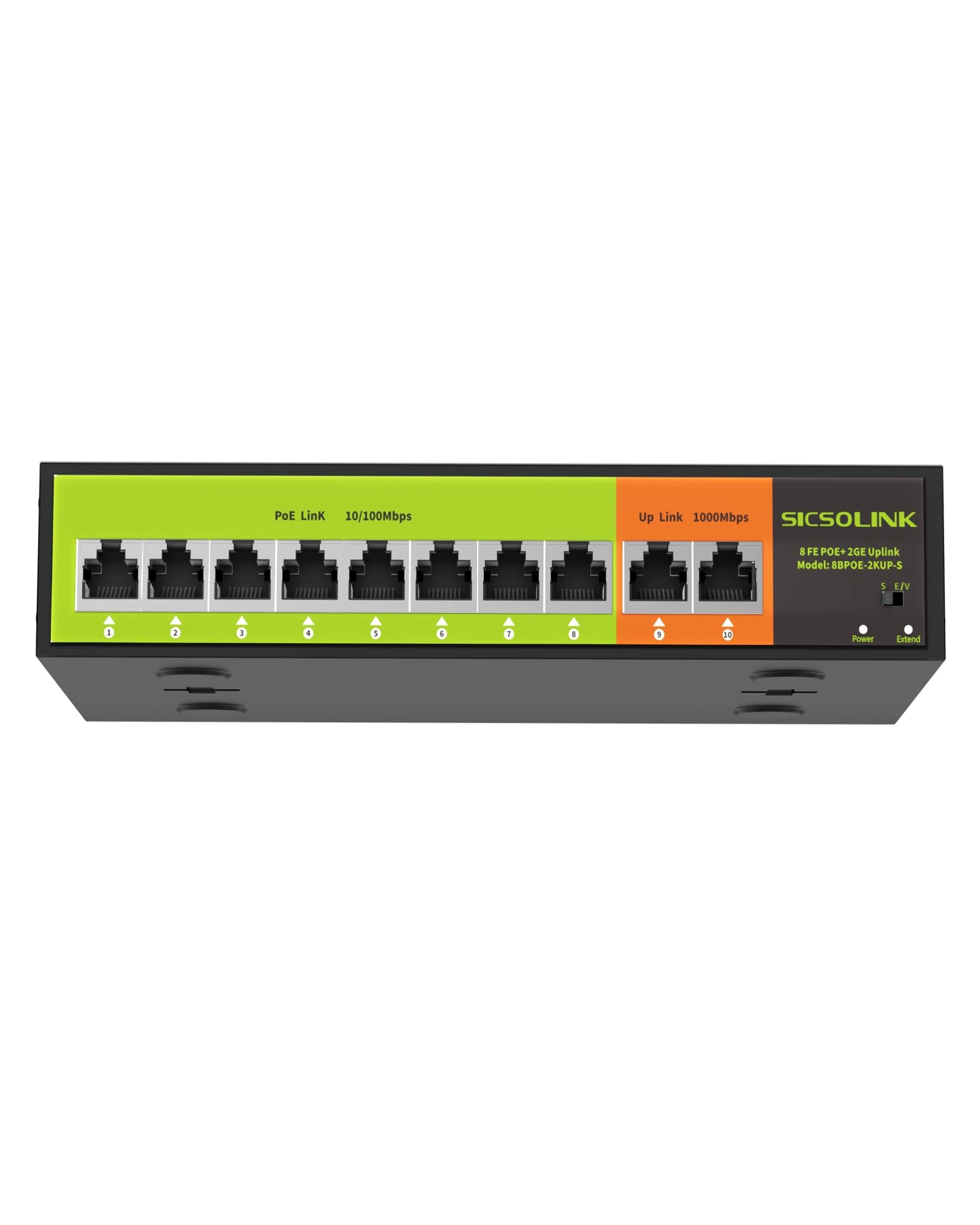 SICSOLINK POE Switch - 120 W 8 IEEE802.3af/at 2 Gigabits Per Second