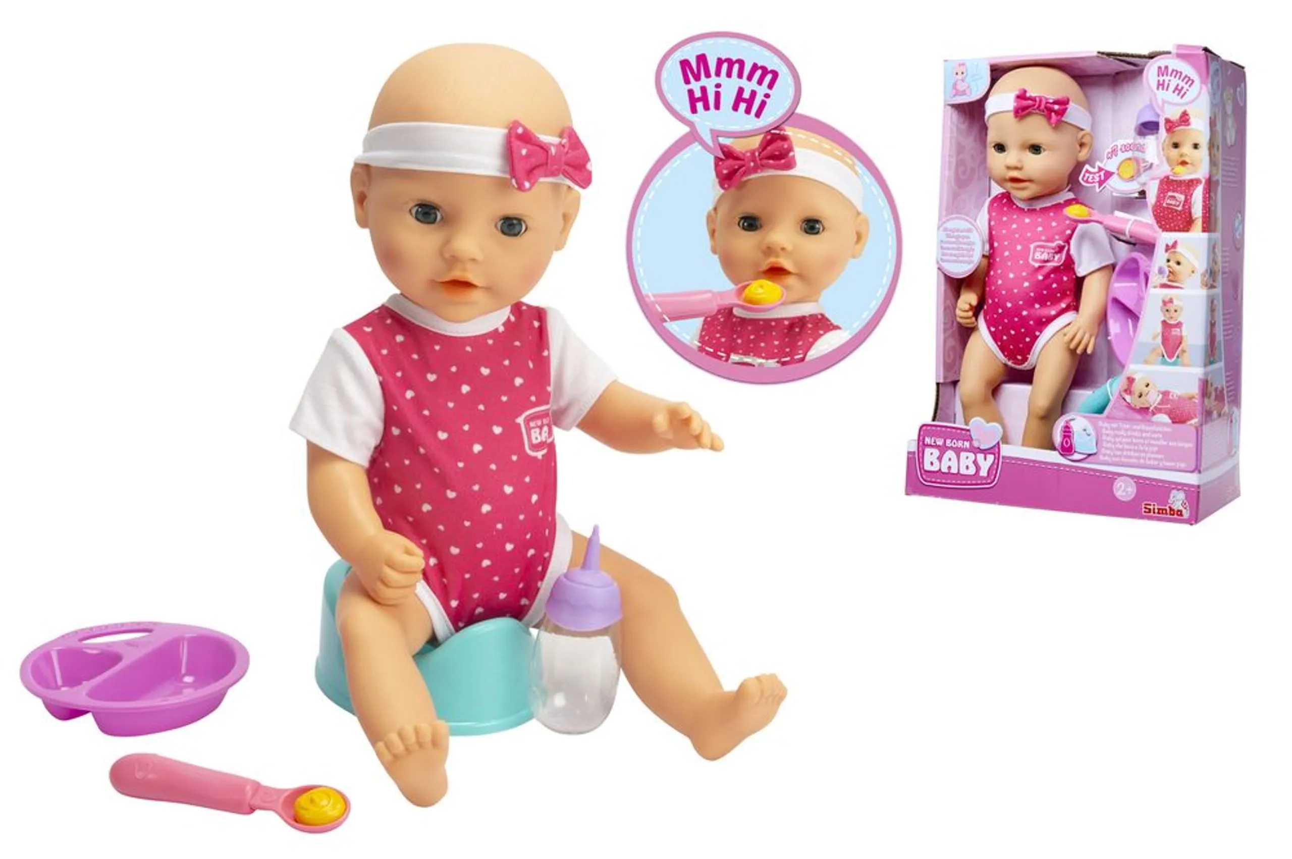 Simba New Born Baby Doll Playset - 38 cm Full Vinyl Body Ages 2+