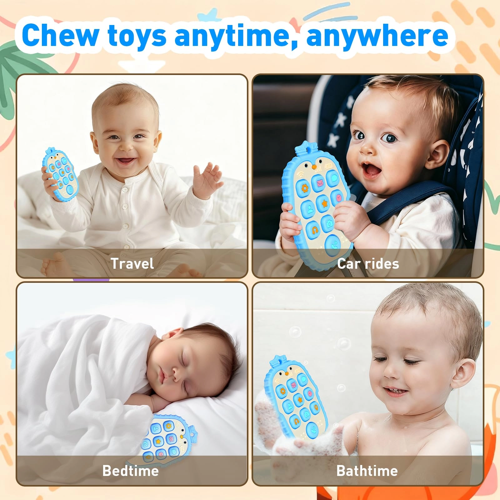 Phone Press Teether - Silicone