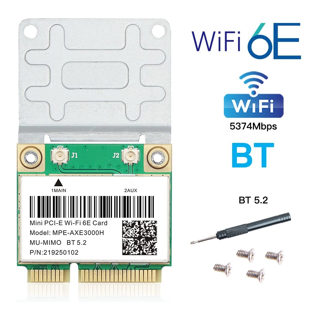 MPE-AXE3000H - 2.4GHz 5GHz 6GHz Half Mini PCI-E WiFi 6E