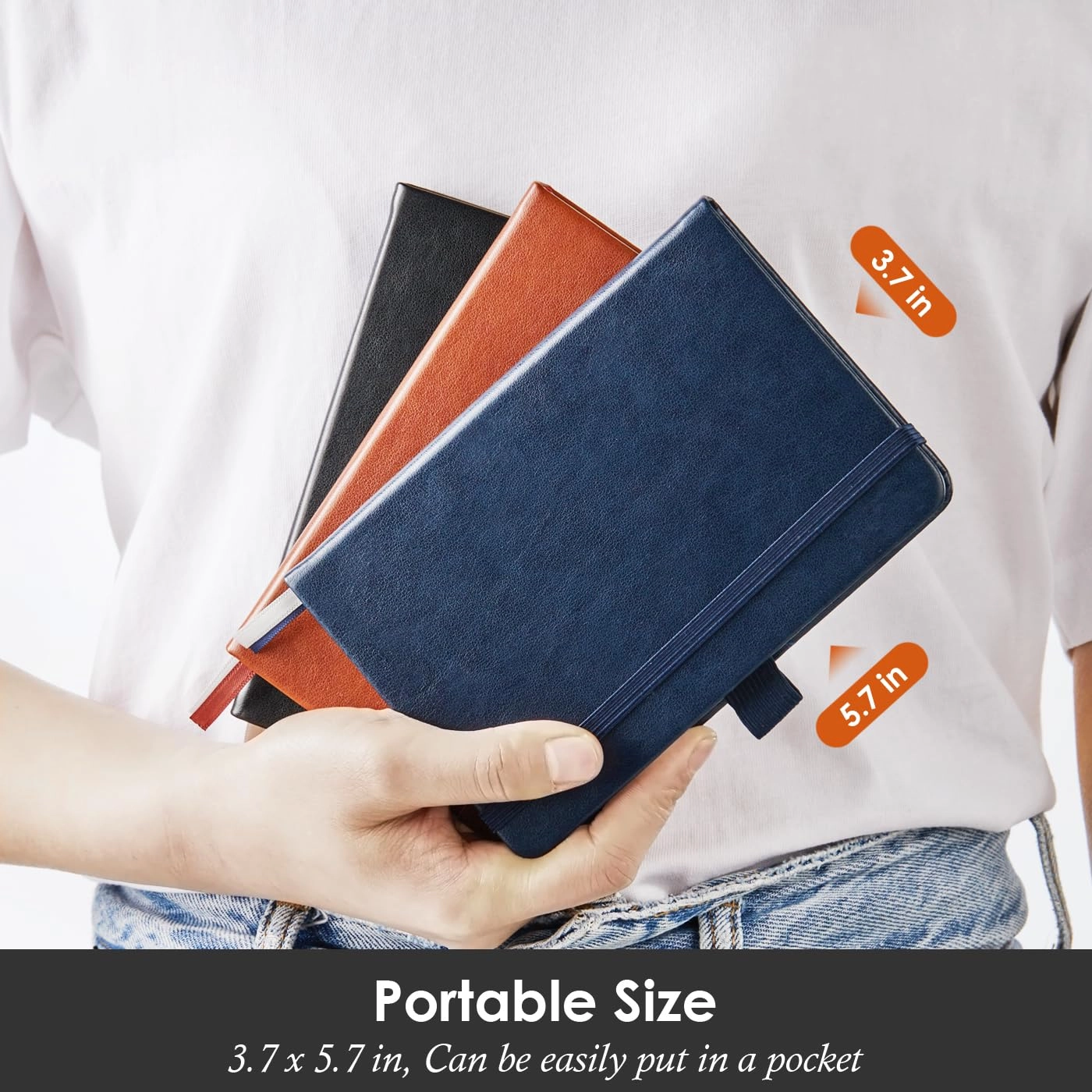 Small Notebook Journal - 68 Sheets 3 Pack Ruled