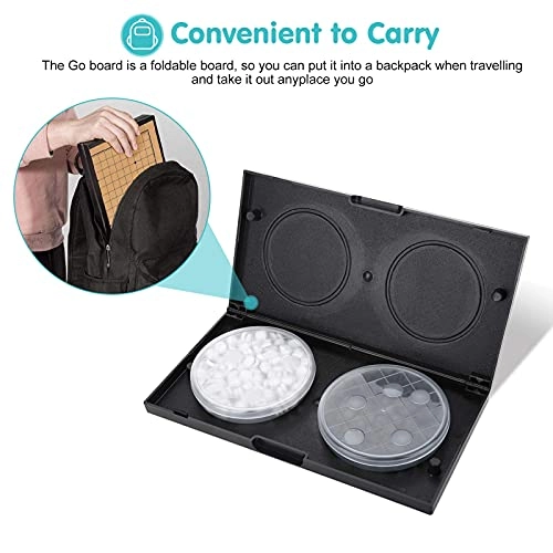 Go Game Set - Magnetic Folding 19x19 Board