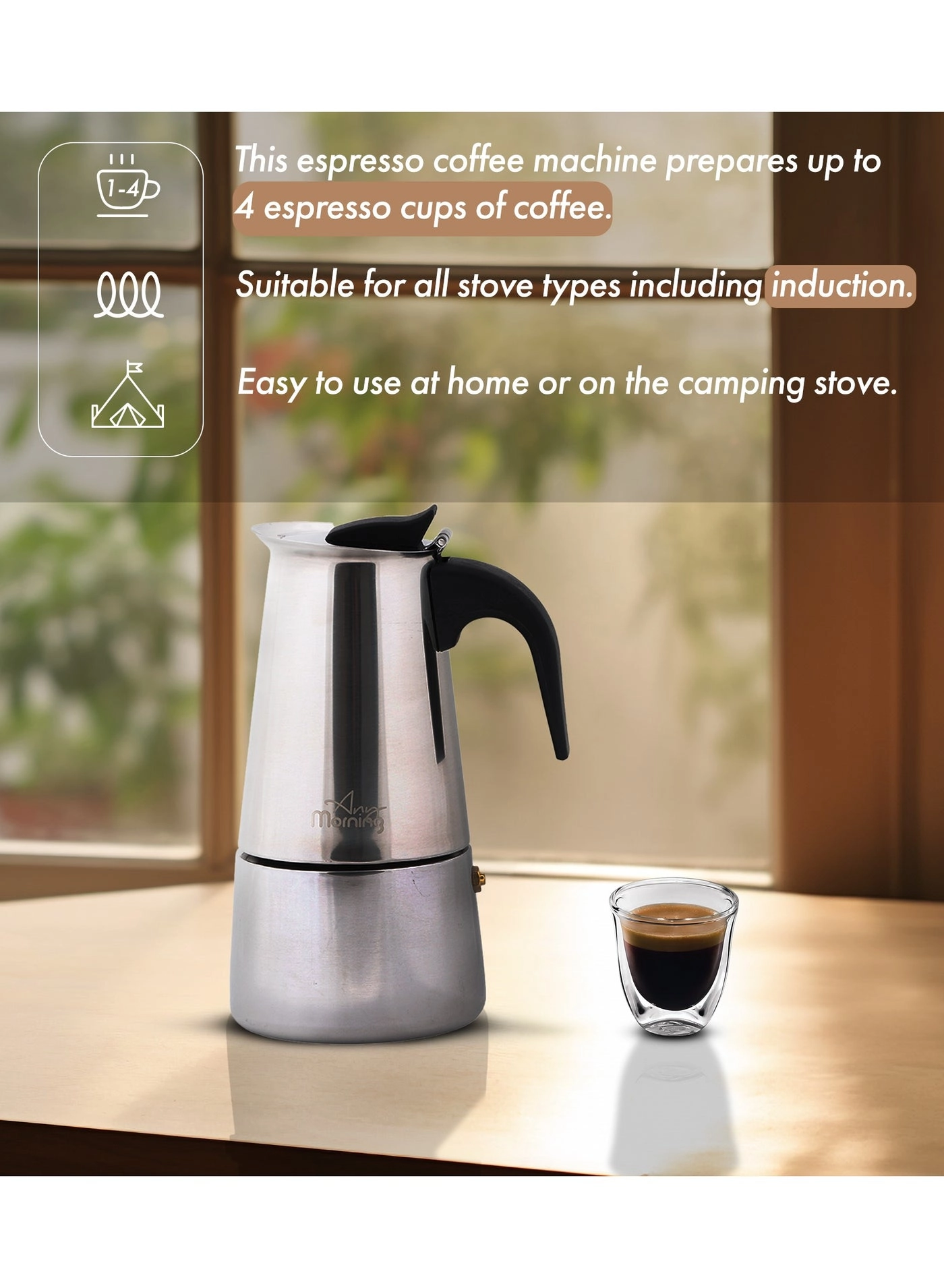 ANY8681126433853 - 200 ml Stainless Steel Induction-Compatible