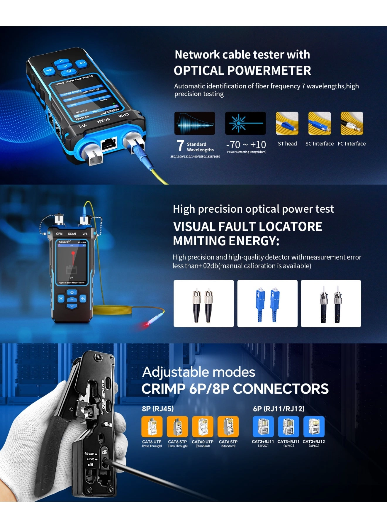 Network Cable Tester - RJ11 RJ45 Continuity testing
