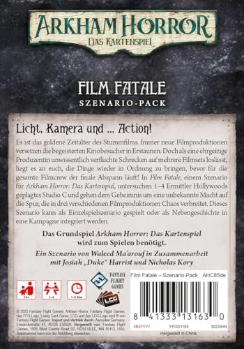 Arkham Horror The Card Game: Film Fatale Scenario Pack - Cooperative LCG