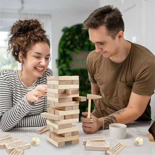 Questions Tumbling Tower Game - 54 pieces