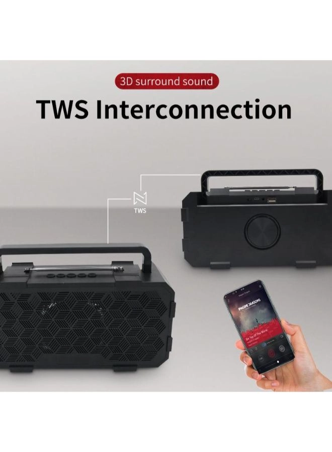 BT 5.0 Wireless Flashlight Loudspeaker