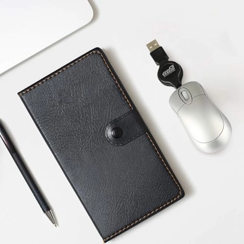 Mini Retractable Cable Wired USB Optical Mouse - USB Wired