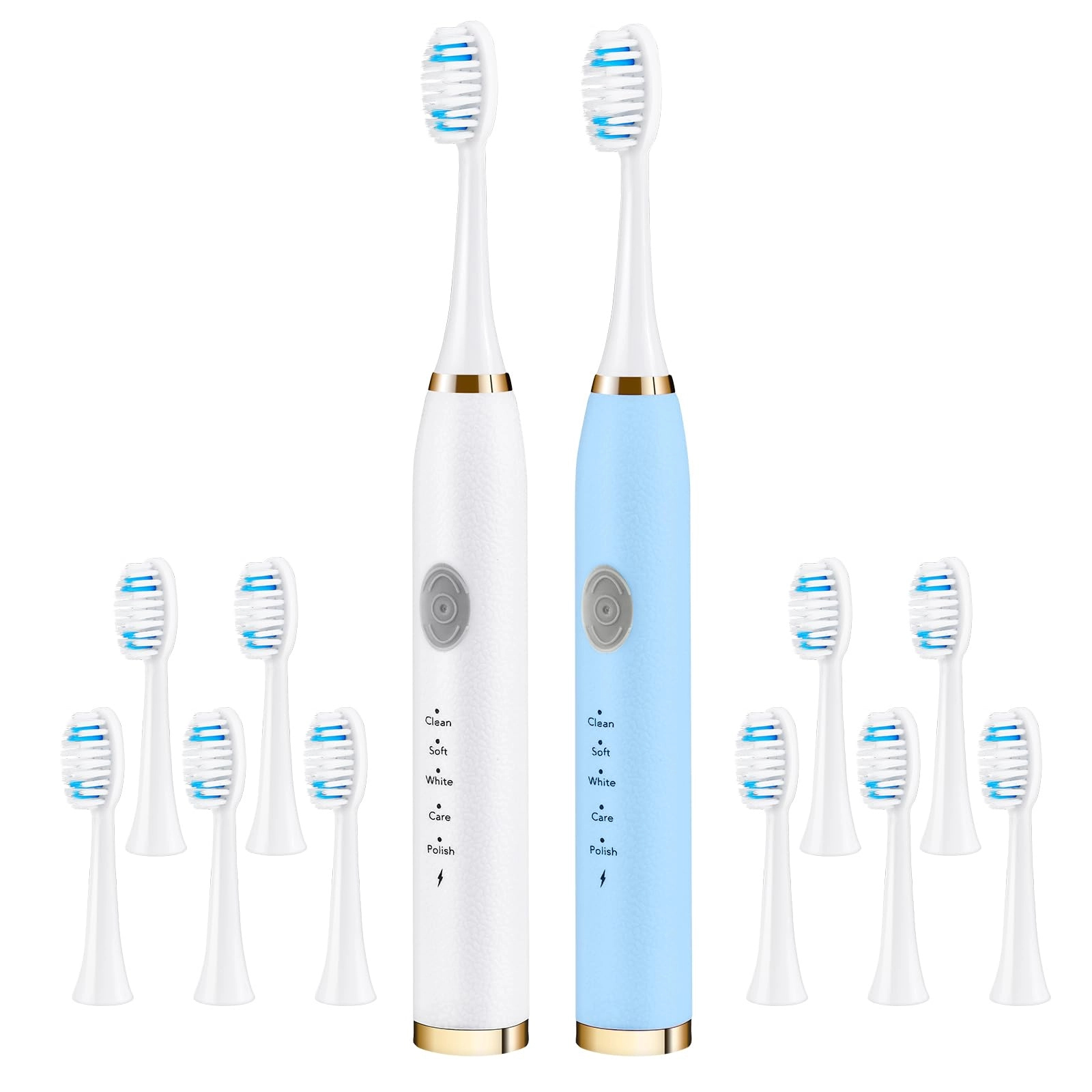 Sonic Electric Toothbrush - 42,000 VPM 2 Minute Timer 5 Modes Pack