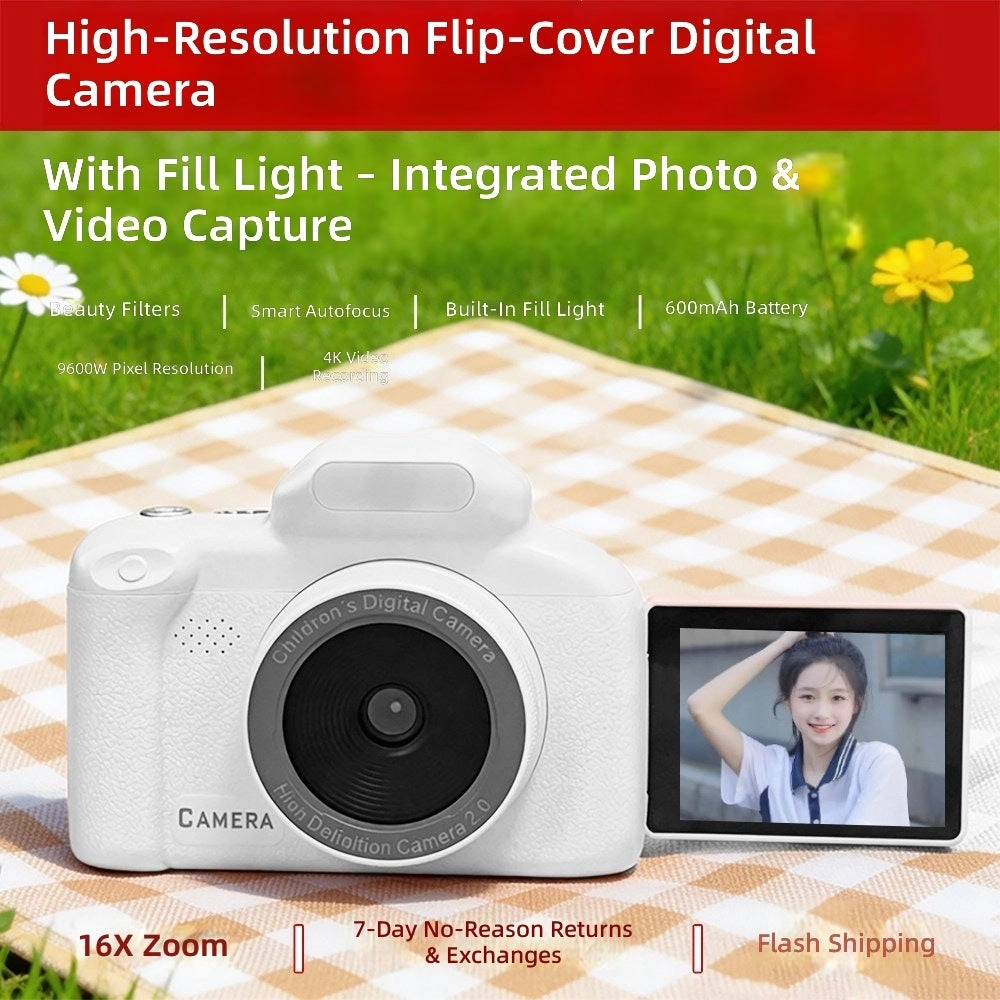 Retro HD Dual Lens Digital Camera - 20MP 8x Zoom