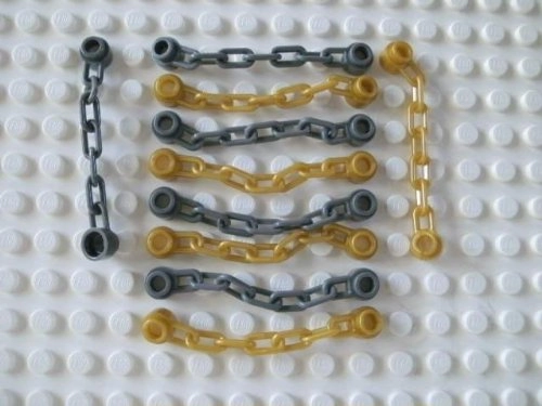 LEGO short chains - Gold Dunkelgrau