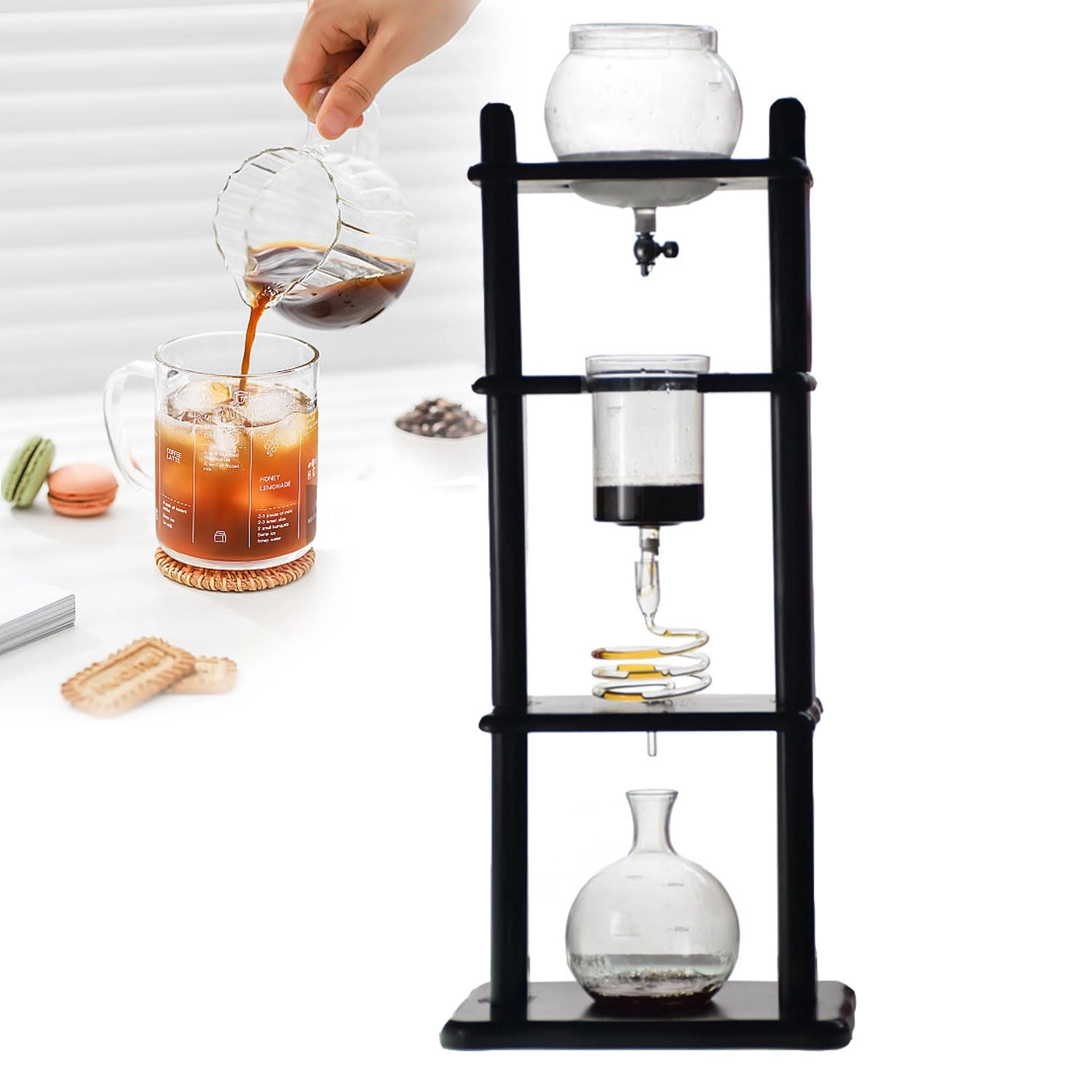 TVQL Cold Brew Tower - Adjustable-Rate Dripper Aerating Coil