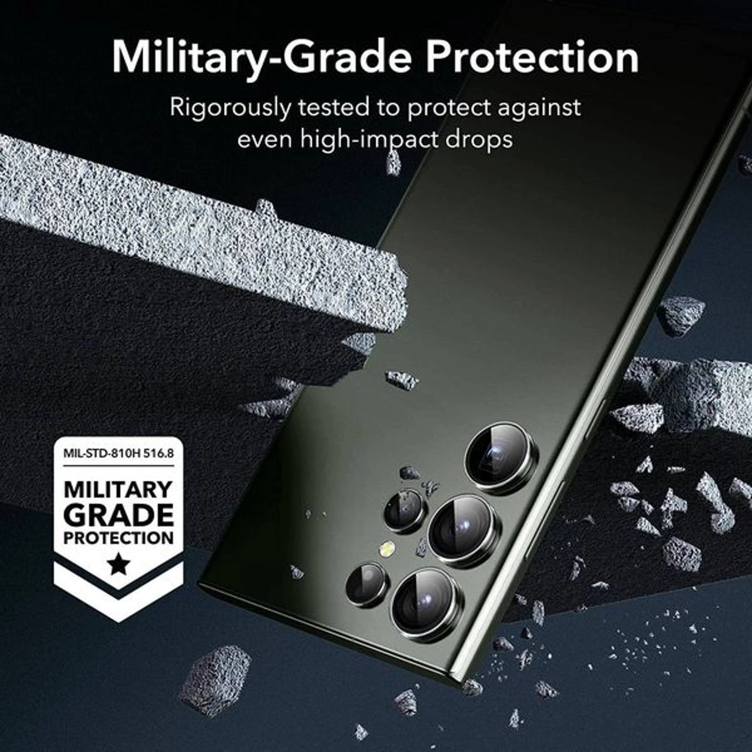 Clear Tempered Glass Camera Lens Protector for Galaxy S23 Ultra