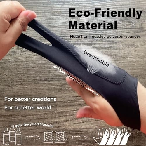 Artist Drawing Glove - Small 2 Pack 2 Finger