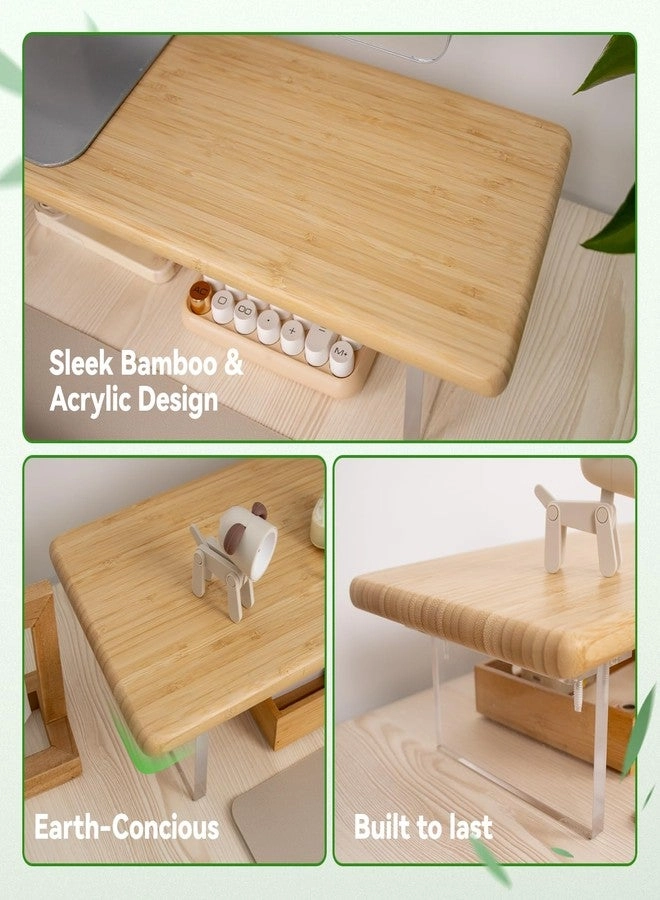 Bamboo Monitor Stand Riser - 31.5 Inches