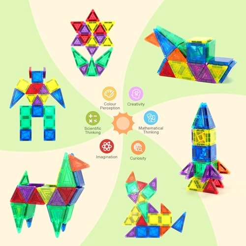 Magnetic Tiles Construction Set - 42 pcs