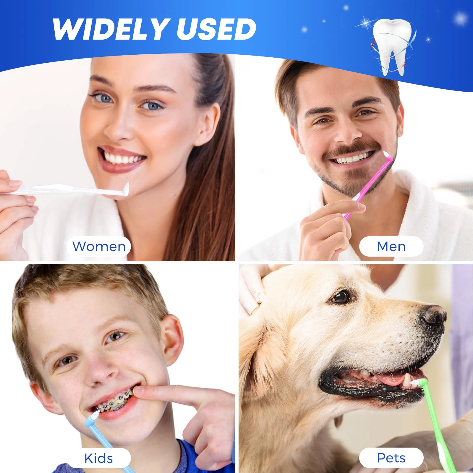 Interspace Toothbrush - Soft Protective cap 4-Piece Pack