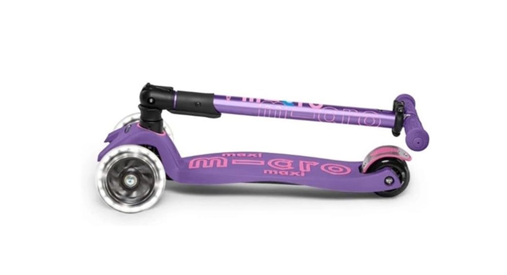 Maxi Deluxe 3-Wheel Kick Scooter – 120/80 mm LED Foldable