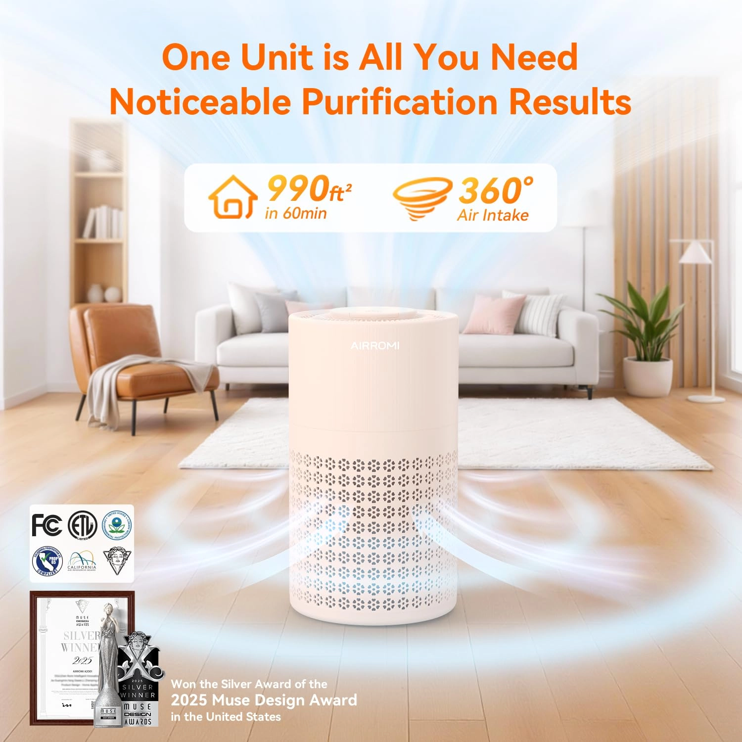 A2001 - Beige HEPA 3in1 Filter