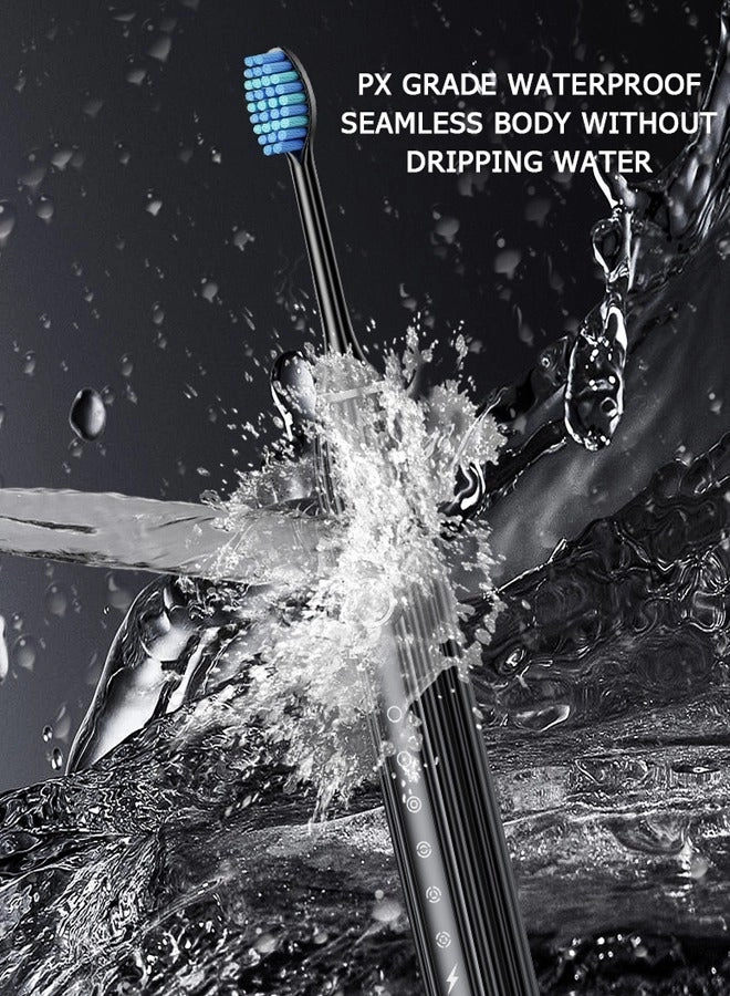 Sonic Electric Toothbrush - 10 Brush Heads Travel Case 180 Days on a Single Charge