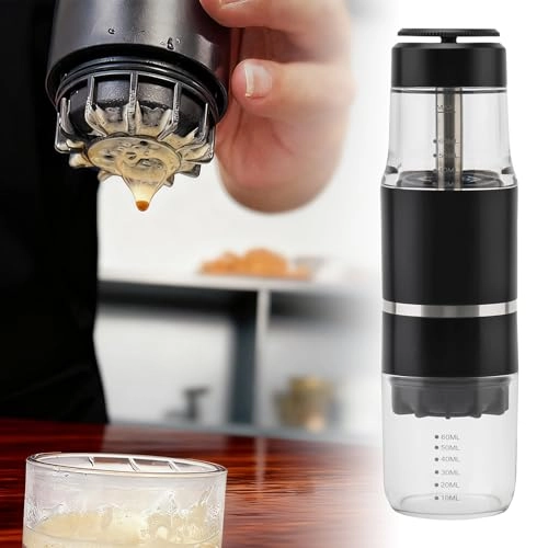 Hand Press Espresso Maker - 60 Milliliters ground coffee and capsules