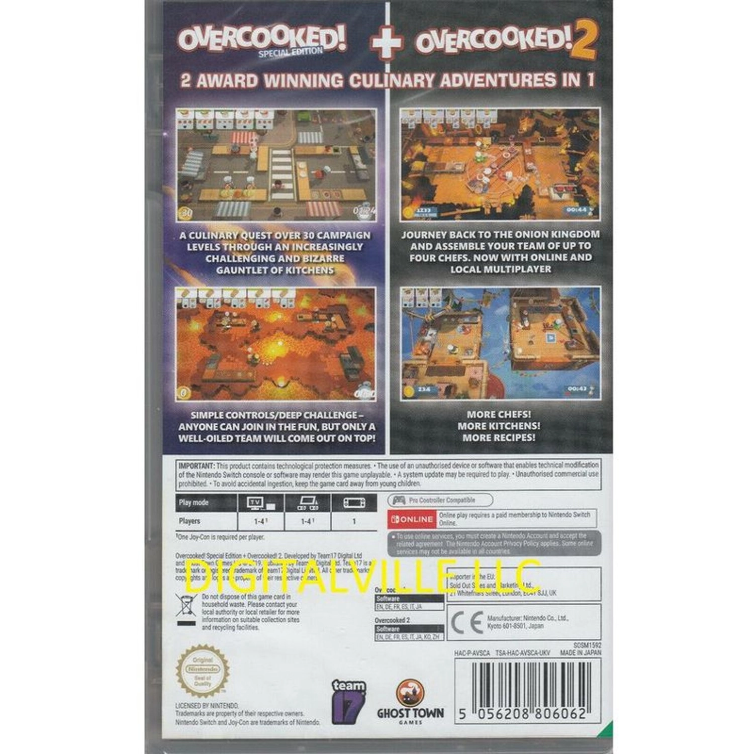 Overcooked! + Overcooked! 2 Double Pack - Nintendo Switch